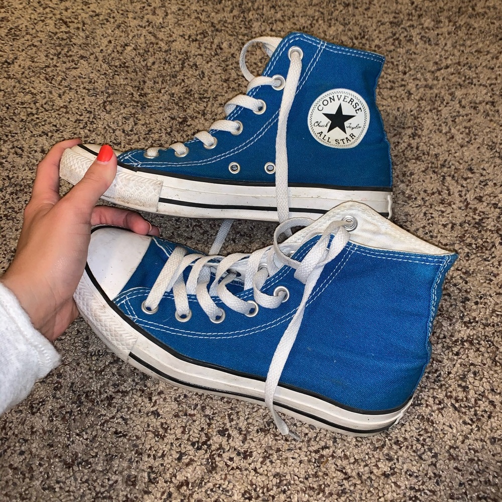 Bright Blue Converse High Tops